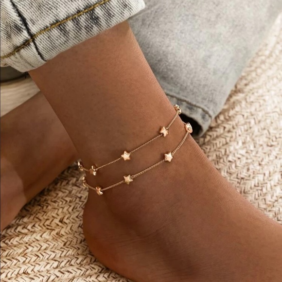 Jewelry - • Emily • Layered Stars Anklet